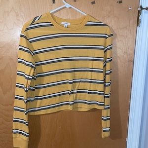Yellow, Gray and white long sleeve